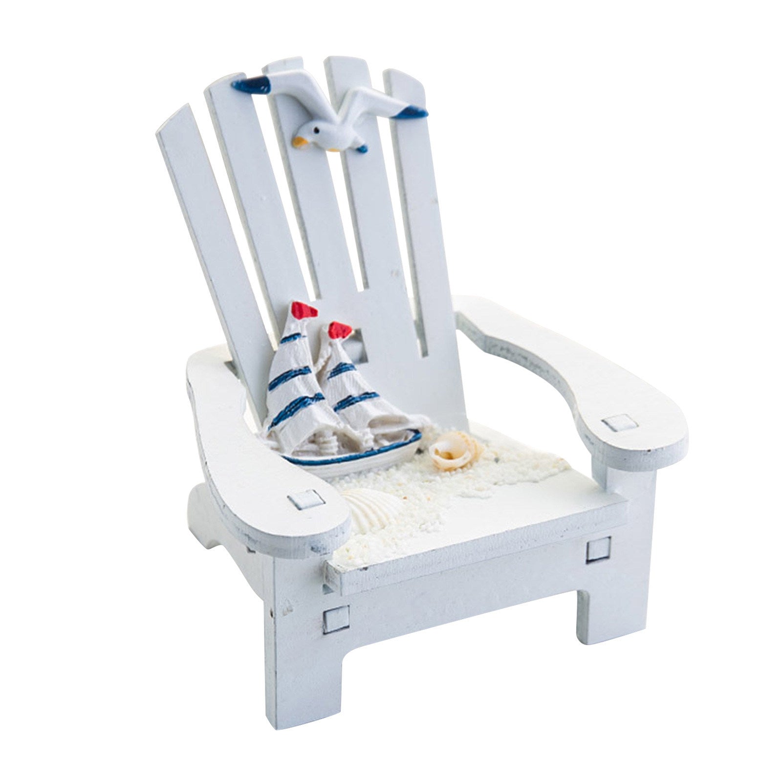 Beach Chair Home Decoration Creative Cute Ocean Beach Chair Ornament Wooden Craft Mini Miniature Kids Toy Decoración Hogar Doba